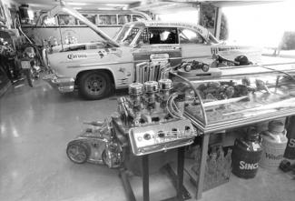 The Stinkin’ Lincoln is stored with Dennis Varni’s eclectic collection of car-guy stuff.